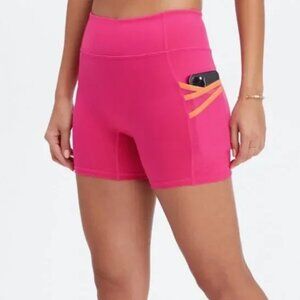 Fabletics Trinity Motion365® M MidRise 5'' Pocket Shorts Plush Pink/Marigold NWT
